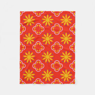 Geometrisches Muster im Retro-Stil  Fleecedecke