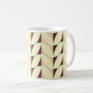 Geometrisches Muster im Retro-Stil Kaffeetasse