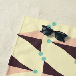 Geometrisches Muster im Retro-Stil Strandtuch