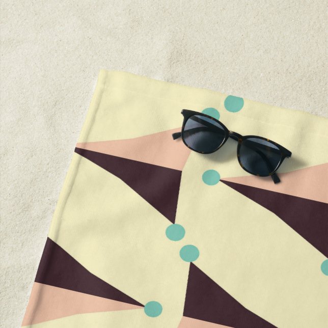 Geometrisches Muster im Retro-Stil Strandtuch (Beispiel)