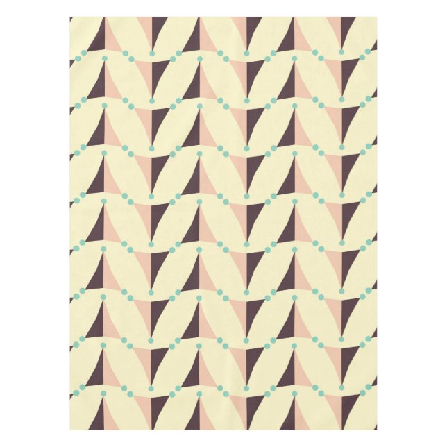 Geometrisches Muster im Retro-Stil Tischdecke (Vorderseite)