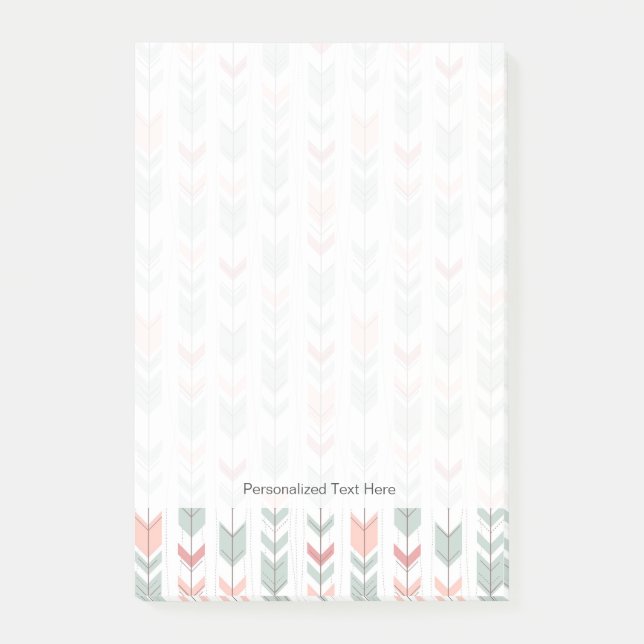 Geometrisches Muster im Retrostil Post-it Klebezettel (Vorderseite)