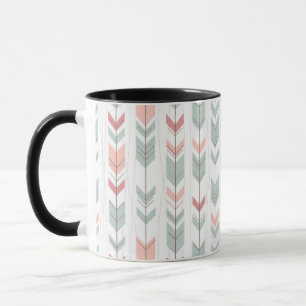 Geometrisches Muster im Retrostil Tasse