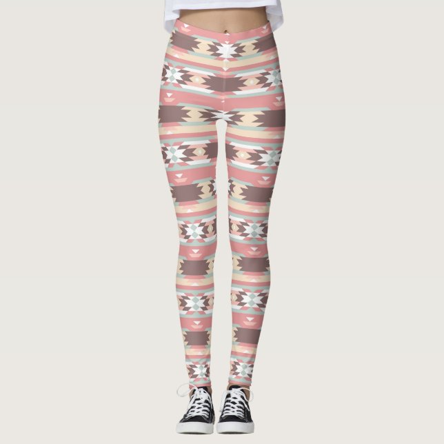 Geometrisches Muster in aztekischer Art 2 Leggings (Vorderseite)