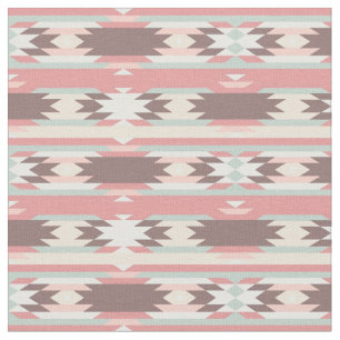 Geometrisches Muster in aztekischer Art 2 Stoff