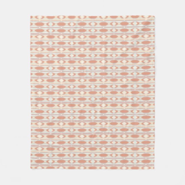 Geometrisches Muster in aztekischer Art 3 Fleecedecke (Vorderseite)
