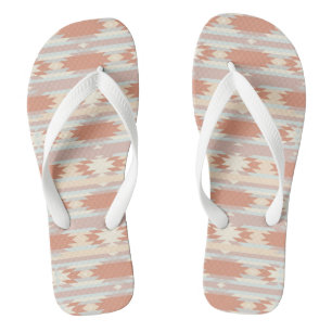 Geometrisches Muster in aztekischer Art 3 Flip Flops
