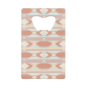 Geometrisches Muster in aztekischer Art 3 Geldbeutel Flaschenöffner