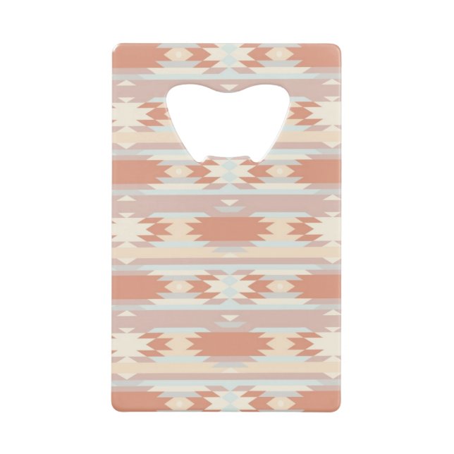 Geometrisches Muster in aztekischer Art 3 Geldbeutel Flaschenöffner (Vorderseite)