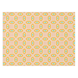 Geometrisches Muster in blau und orange diamantfor Tischdecke
