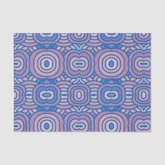Geometrisches Muster in Blau und Rosa Seidenpapier