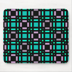 Geometrisches Muster in den Farben grün und geomet Mousepad