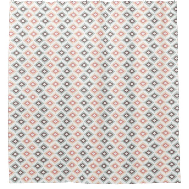 Geometrisches Muster in der aztekischen Art Duschvorhang (Vorderseite)
