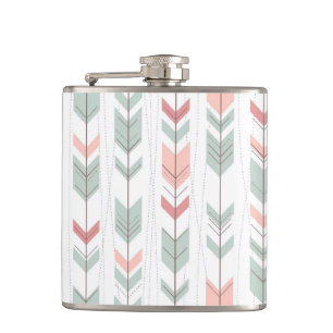 Geometrisches Muster in der Retro Art Flachmann