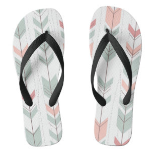 Geometrisches Muster in der Retro Art Flip Flops