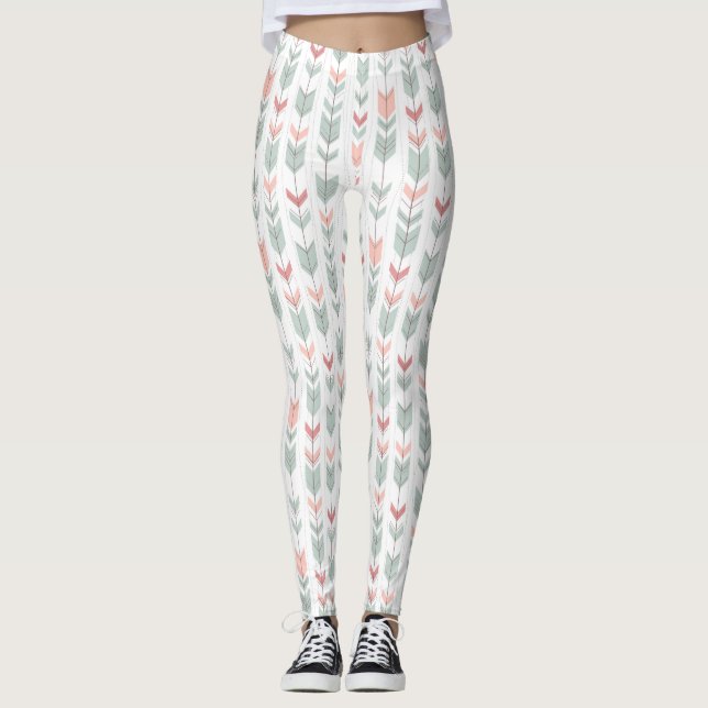 Geometrisches Muster in der Retro Art Leggings (Vorderseite)