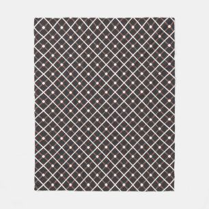 Geometrisches Muster in Schwarz und Braun Fleecedecke