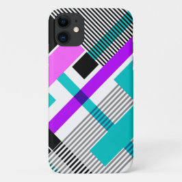 geometrisches Muster in Streifen- und Neonfarben Case-Mate iPhone Hülle