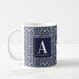 geometrisches Muster, initial/monogramm Kaffeetasse