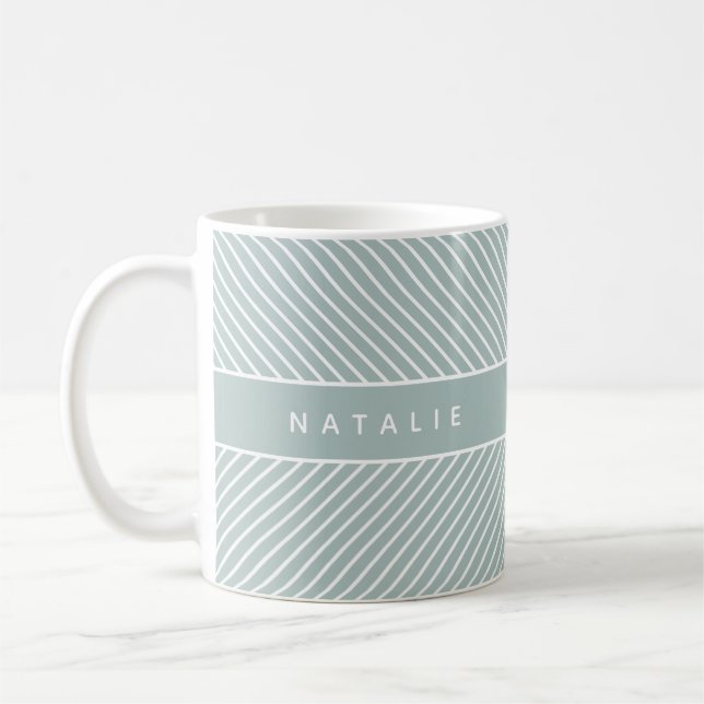 geometrisches Muster, initial/monogramm Kaffeetasse (Links)