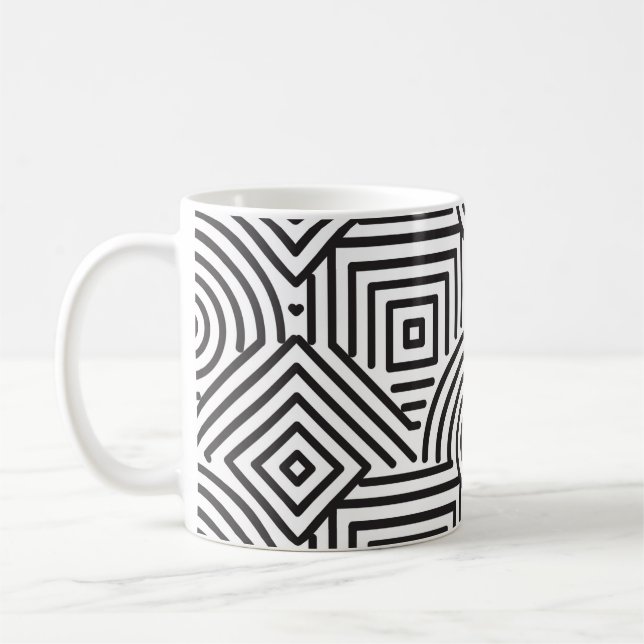 Geometrisches Muster Kaffeetasse (Links)