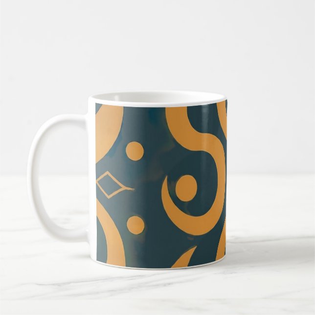 Geometrisches Muster Kaffeetasse (Links)