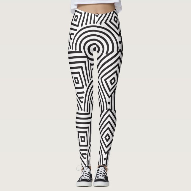 Geometrisches Muster Leggings (Vorderseite)