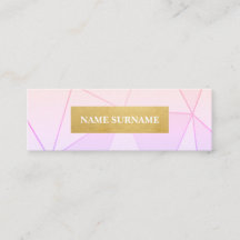 Geometrisches Muster-lila Goldminigeschäfts-Karte