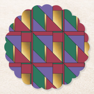 Geometrisches Muster, Lila-grün Untersetzer