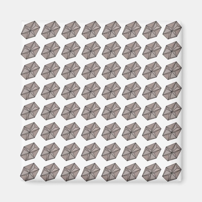 Geometrisches Muster Magnet (Vorne)