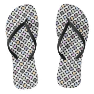 Geometrisches Muster, mehrfarbig Flip Flops
