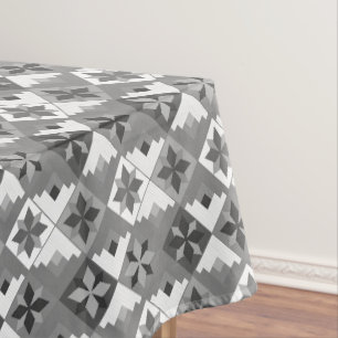 Geometrisches Muster, mehrfarbiges Patchwork Tischdecke