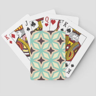 Geometrisches Muster mit abwechselnd dunkler Stern Spielkarten