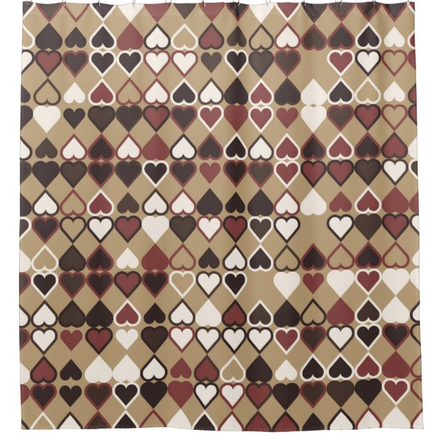 Geometrisches Muster mit farbigen Elementen, abstr Duschvorhang (Vorderseite)