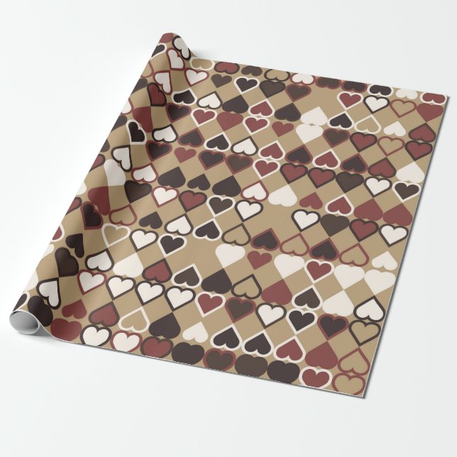 Geometrisches Muster mit farbigen Elementen, abstr Geschenkpapier (Ungerollt)