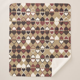 Geometrisches Muster mit farbigen Elementen, abstr Sherpadecke