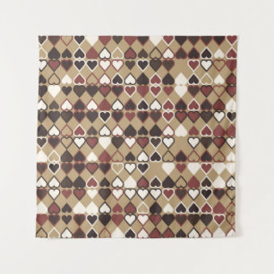 Geometrisches Muster mit farbigen Elementen, abstr Wandteppich