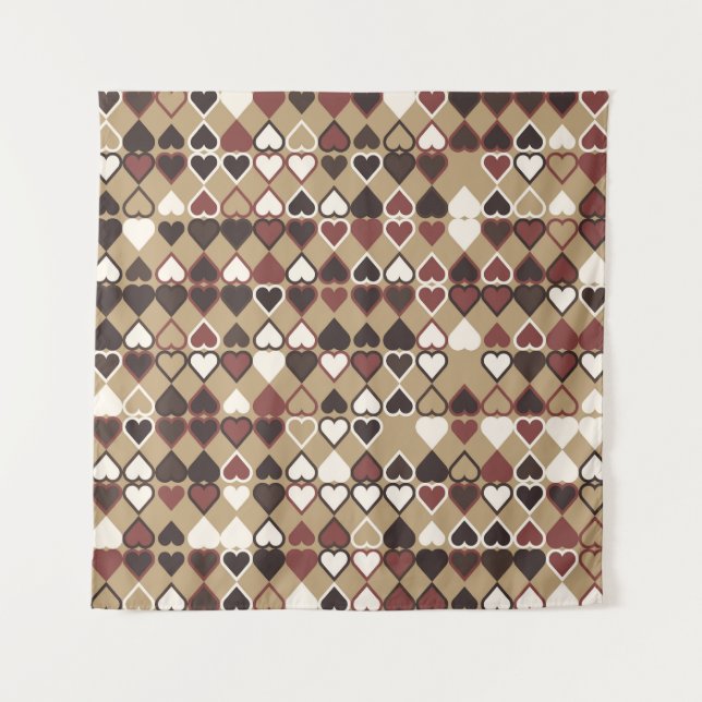 Geometrisches Muster mit farbigen Elementen, abstr Wandteppich (Vorderseite)
