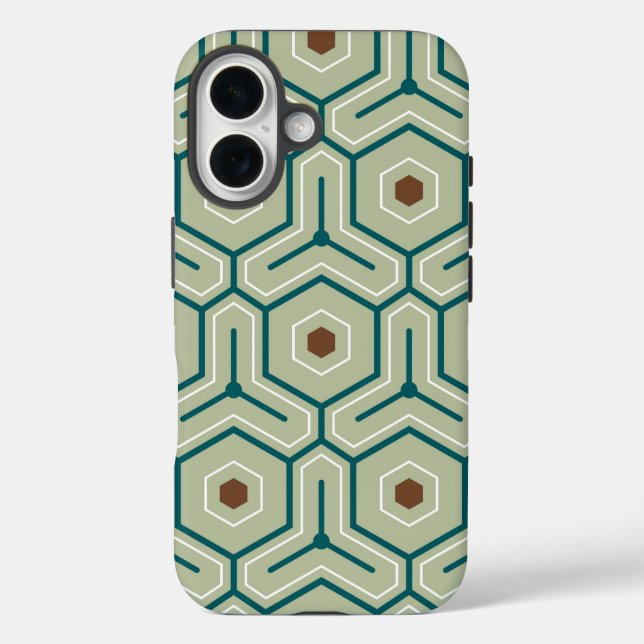Geometrisches Muster mit ineinandergreifenden Sech Case-Mate iPhone Hülle (Rückseite)