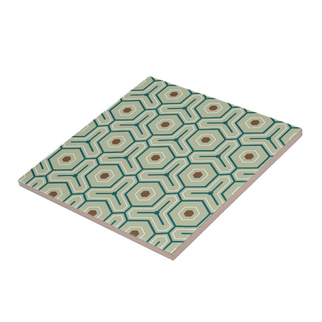 Geometrisches Muster mit ineinandergreifenden Sech Fliese (Seite)