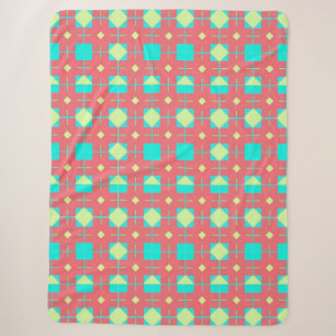 Geometrisches Muster mit lebendigen Farben Sherpadecke