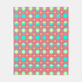 Geometrisches Muster mit lebhaften Farben Fleecedecke