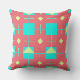 Geometrisches Muster mit lebhaften Farben Kissen