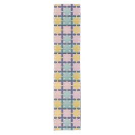Geometrisches Muster mit lebhaften Farben Kurzer Tischläufer