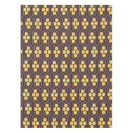 Geometrisches Muster mit orangefarbenen und blauen Tischdecke