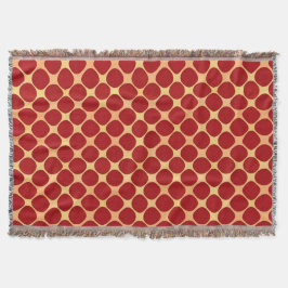 Geometrisches Muster mit roten Kreisen Decke