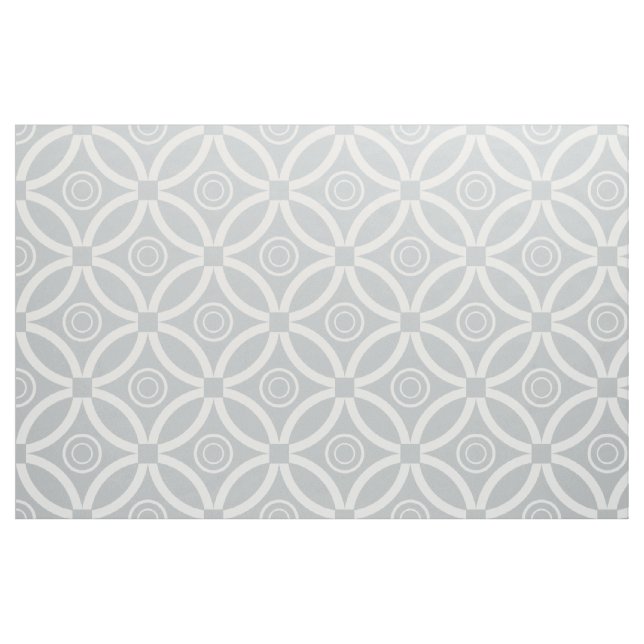 Geometrisches Muster mit weißem und grauem Retro Stoff (Fat Quarter (45,7 x 55,9 cm))