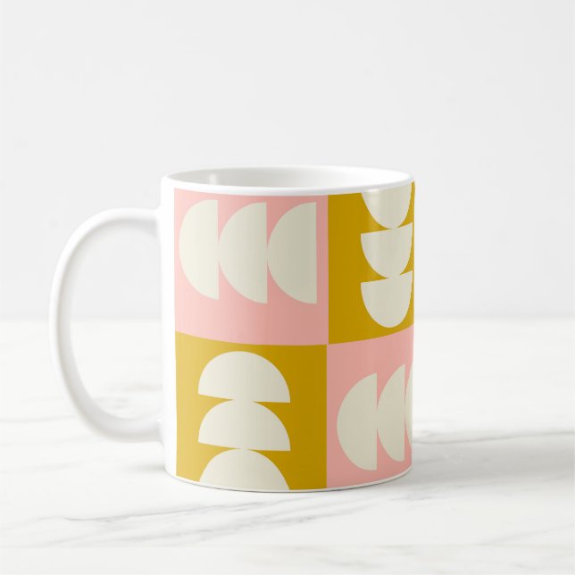 Geometrisches Muster Mitte des Jahrhunderts Kaffeetasse (Links)