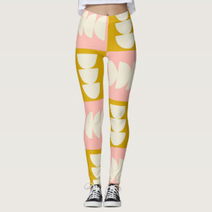Geometrisches Muster Mitte des Jahrhunderts Leggings