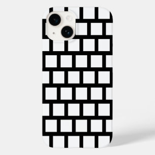 Geometrisches Muster Modernes Schwarz-Weiß-Gehäuse Case-Mate iPhone 14 Hülle